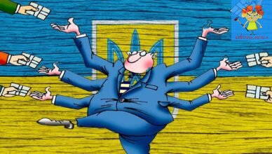 a cartoon of a man with many hands
